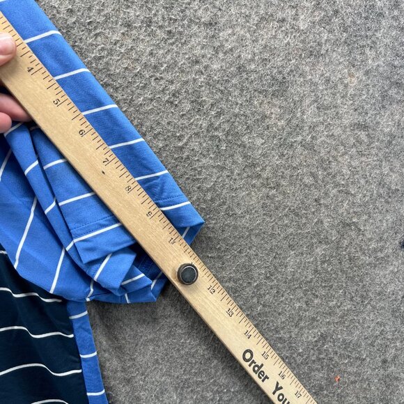 Under Armour Polo Shirt Mens Large Blue Heatgear Loose Fit Preppy Dress UA - Picture 10 of 11